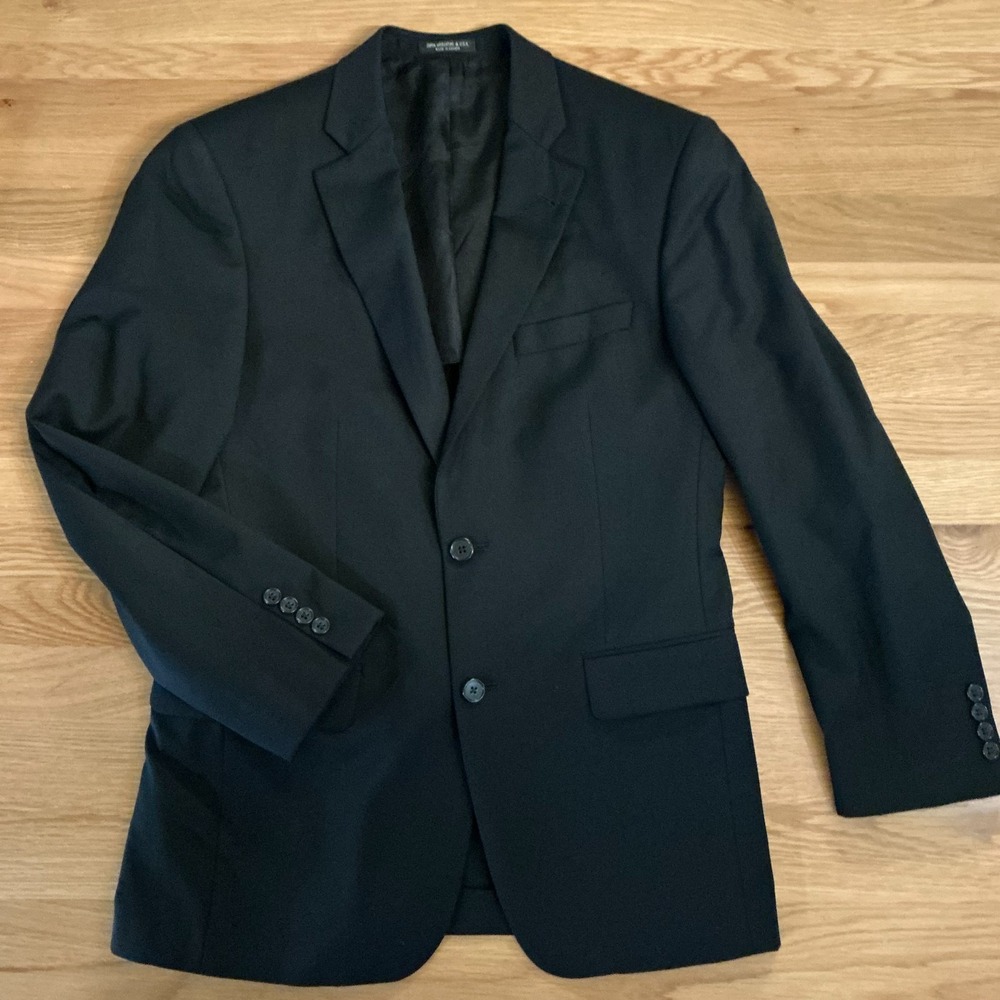 John Varvatos Mens 36 Black Wool Cashmere Blazer Sport‎ Coat Made Canada